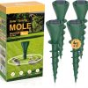 2026 Upgraded Solar Pest Repeller Stakes, Outdoor Ultrasonic Mole Repellent Solar Powered for Yard Garden Lawn, Waterproof Gopher & Groundhog Deterrent for Moles, Gophers, Snakes and Voles - 1