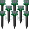 8 Pack Mole Repellent Solar Powered, Gopher Repellent Ultrasonic for Lawns, IP65 Waterproof Mole Deterrent for Yard, Outdoor Pest Control for Groundhog, Vole, Armadillo, Chipmunk, Snake - 1