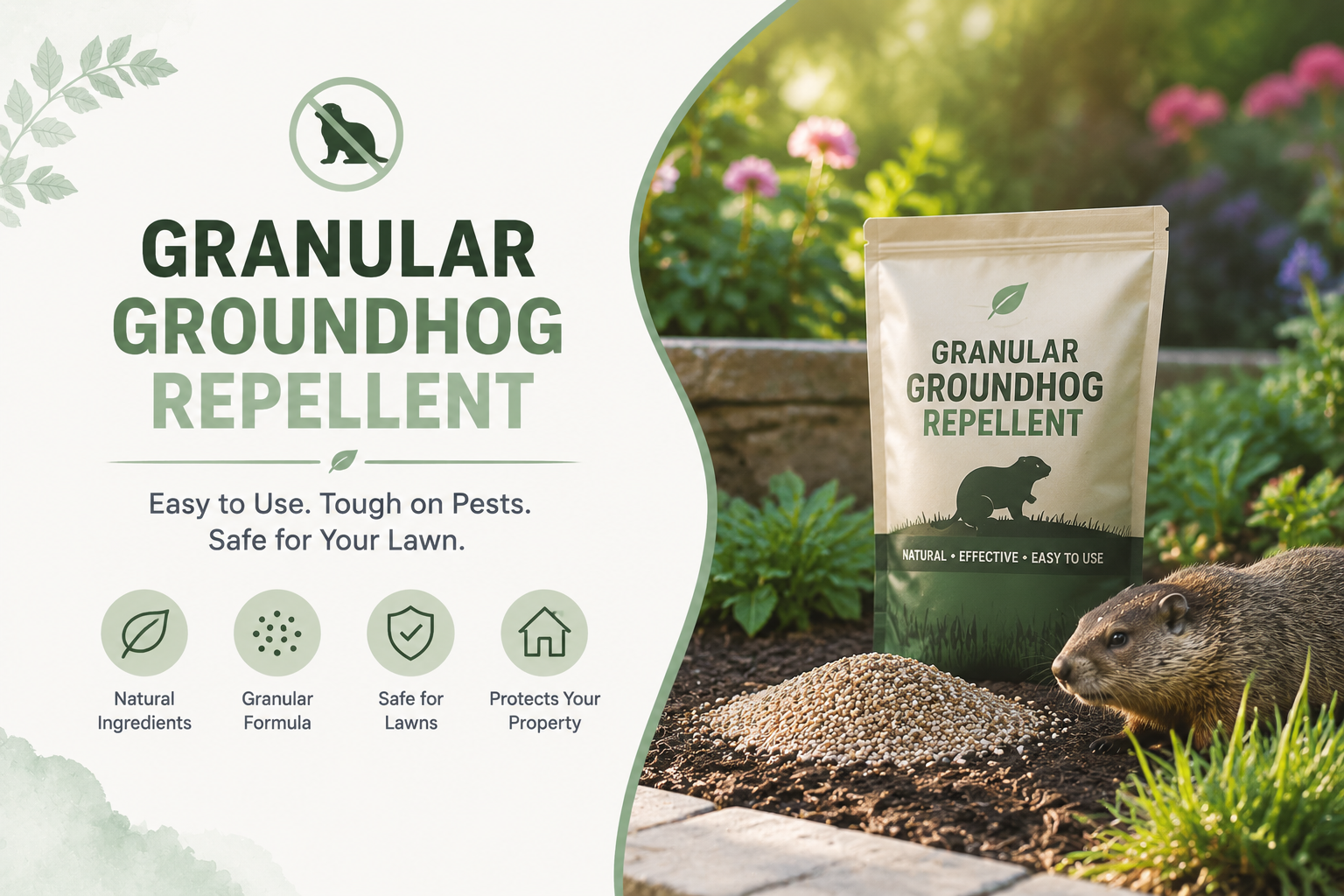 Granular Groundhog Repellent