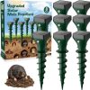 Mole Repellent Solar Powered, 8 Pack Snake & Skunk Repellent for Yard, Ultrasonic Mole Stakes for Lawns, IP65 Waterproof Gopher Repellent to Get Rid of Gopher, Vole, Chipmunk and Groundhog - 1